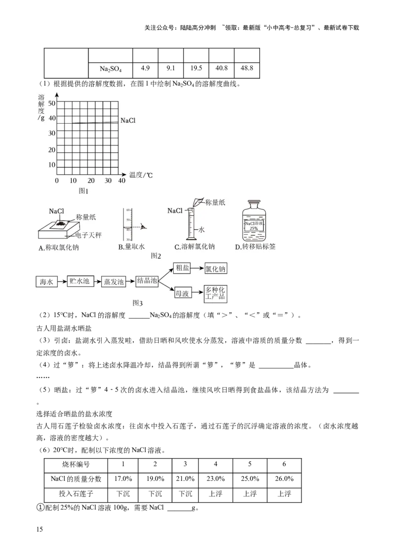 题型03工艺流程题（原卷版）_02中考总复习（2026版更新中）_05-化学-中考总复习_2024年中考复习资料_三轮复习_查漏补缺2024年中考化学复习冲刺过关（全国通用）_查补能力&bull;提升练