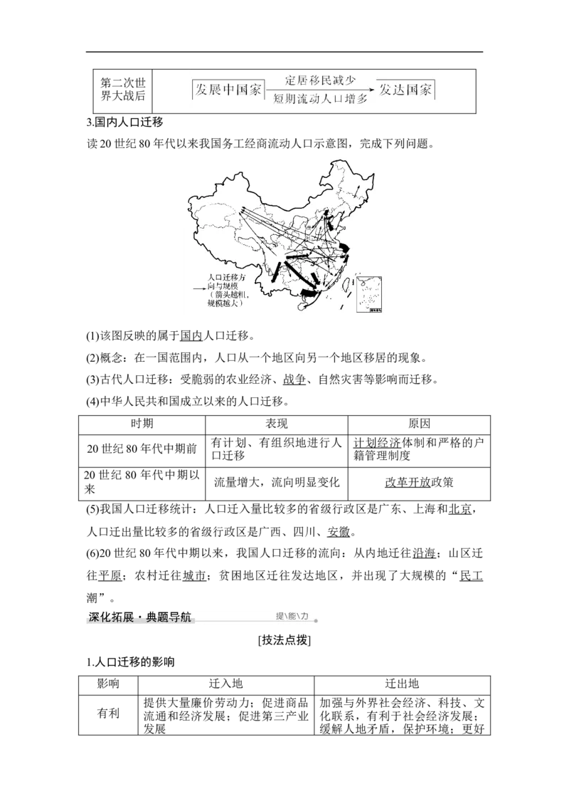 第18讲人口的空间变化_9.2025地理总复习_赠品通用版（老高考）复习资料_一轮复习_2023年高考地理一轮复习讲义+课件（全国版）_2023年高考地理一轮复习讲义（全国版）