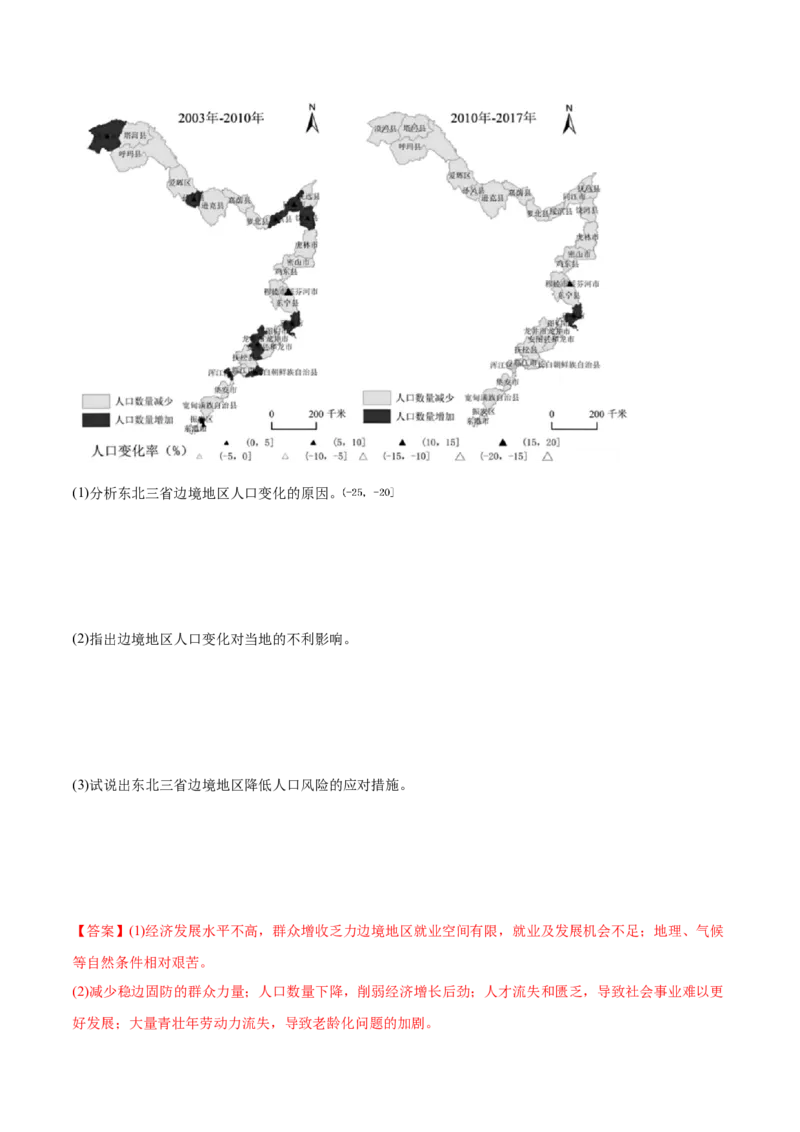 押新高考04人口与城市-备战2024年高考地理临考题号押题（新高考通用）（解析版）_9.2025地理总复习_2024年新高考资料_5.2024三轮冲刺