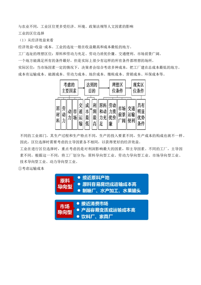 第25讲工业区位因素及其变化（讲义）（原卷版）_9.2025地理总复习_2024年新高考资料_1.2024一轮复习_2024年高考地理一轮复习讲练测（新教材新高考）