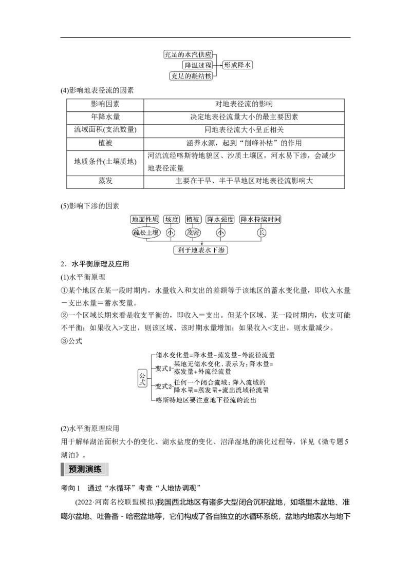 第1部分专题3考点1　水循环_9.2025地理总复习_2023年新高考复习资料_二轮复习_2023年高考地理二轮复习讲义+课件（新高考版）_2023年高考地理二轮复习讲义（新高考版）_学生版