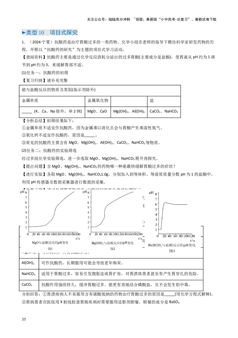 题型06科学探究题（原卷版）_02中考总复习（2026版更新中）_05-化学-中考总复习_2025年中考复习资料_备战2025年中考化学真题题源解密