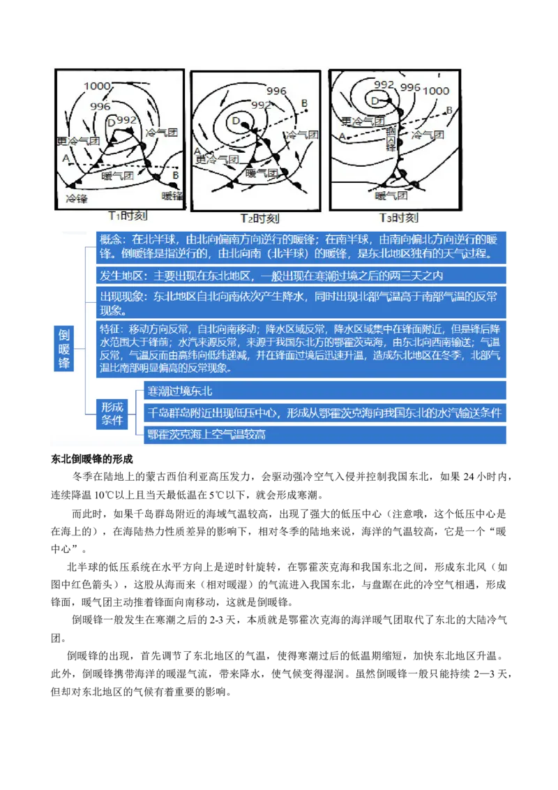 微专题云雾雪、副高、特殊天气系统和现象（讲义）（原卷版）_9.2025地理总复习_2024年新高考资料_2.2024二轮复习_2024年高考地理二轮复习讲练测（新教材新高考）_微专题