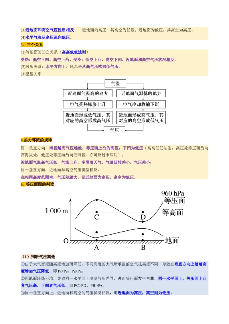 第07讲热力环流与大气水平运动（讲义）（原卷版）_9.2025地理总复习_2025年新高考资料_一轮复习_2025年高考地理一轮复习讲练测（新教材新高考）