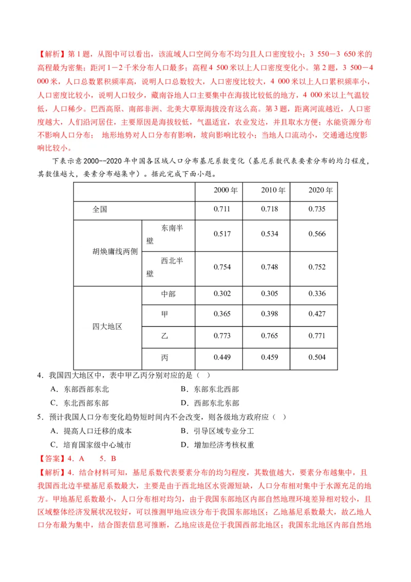 第20讲人口分布和人口容量（讲义）（解析版）_9.2025地理总复习_2024年新高考资料_1.2024一轮复习_2024年高考地理一轮复习讲练测（新教材新高考）