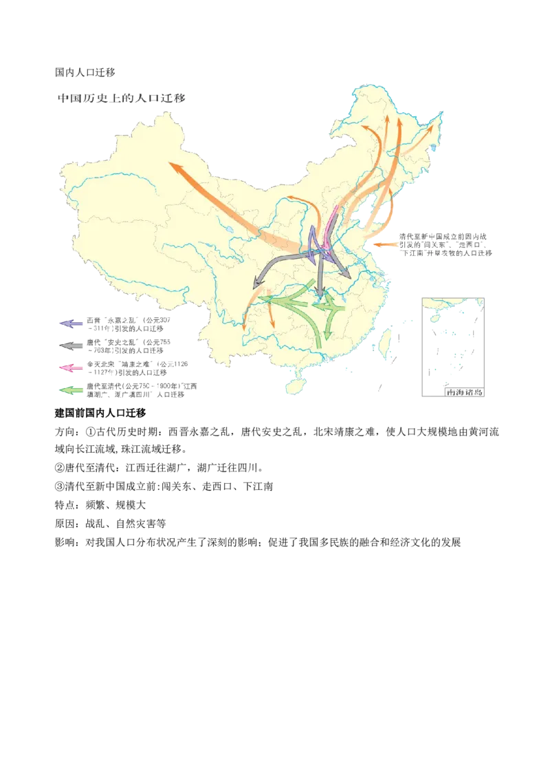 第21讲人口迁移（讲义）（原卷版）_9.2025地理总复习_2024年新高考资料_1.2024一轮复习_2024年高考地理一轮复习讲练测（新教材新高考）