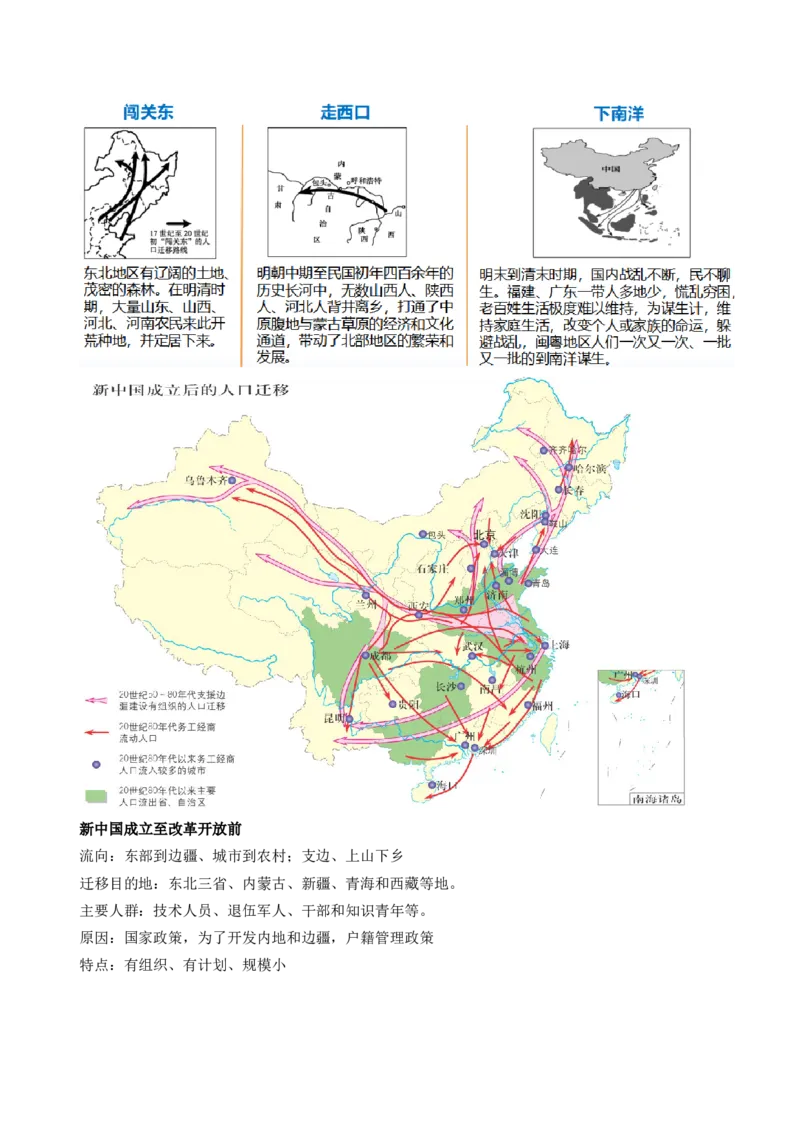 第21讲人口迁移（讲义）（原卷版）_9.2025地理总复习_2024年新高考资料_1.2024一轮复习_2024年高考地理一轮复习讲练测（新教材新高考）