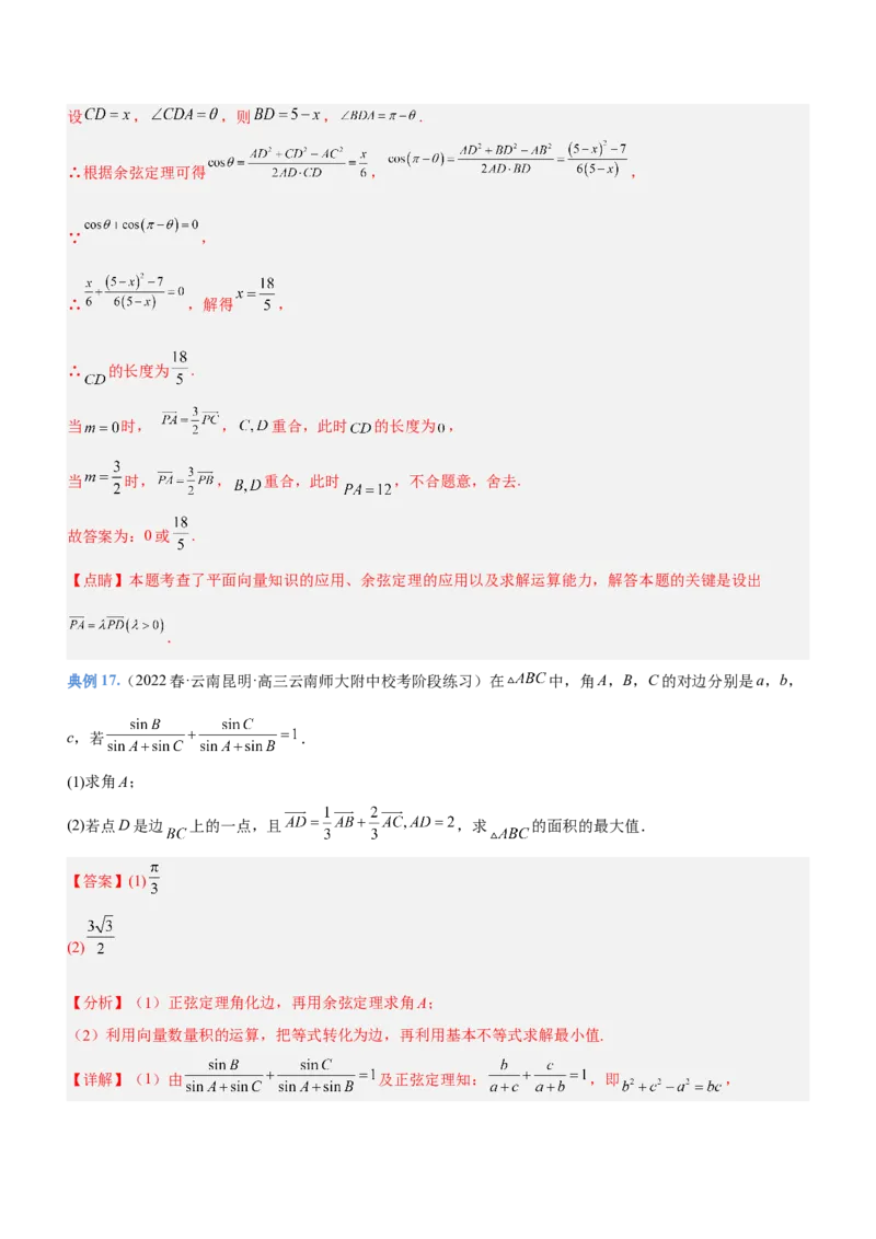 专题11平面向量综合问题（讲）解析版_2.2025数学总复习_2023年新高考资料_二轮复习_备战2023年高考数学二轮复习考点精讲练（新教材&middot;新高考）