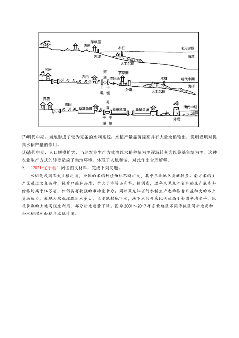 微专题农业技术、市场竞争力、新兴服务业（练习）（原卷版）_9.2025地理总复习_2024年新高考资料_2.2024二轮复习_2024年高考地理二轮复习讲练测（新教材新高考）_微专题