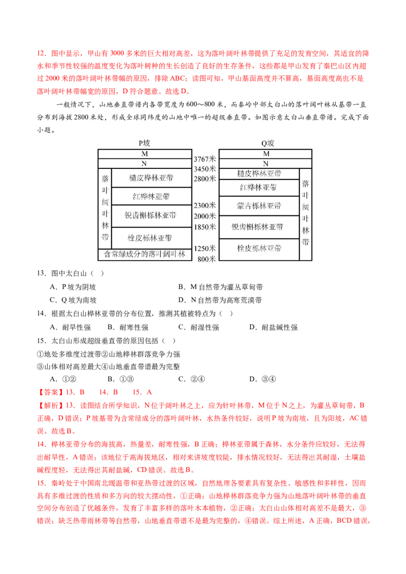 第18讲自然环境的地域差异性（讲义）（解析版）_9.2025地理总复习_2025年新高考资料_一轮复习_2025年高考地理一轮复习讲练测（新教材新高考）