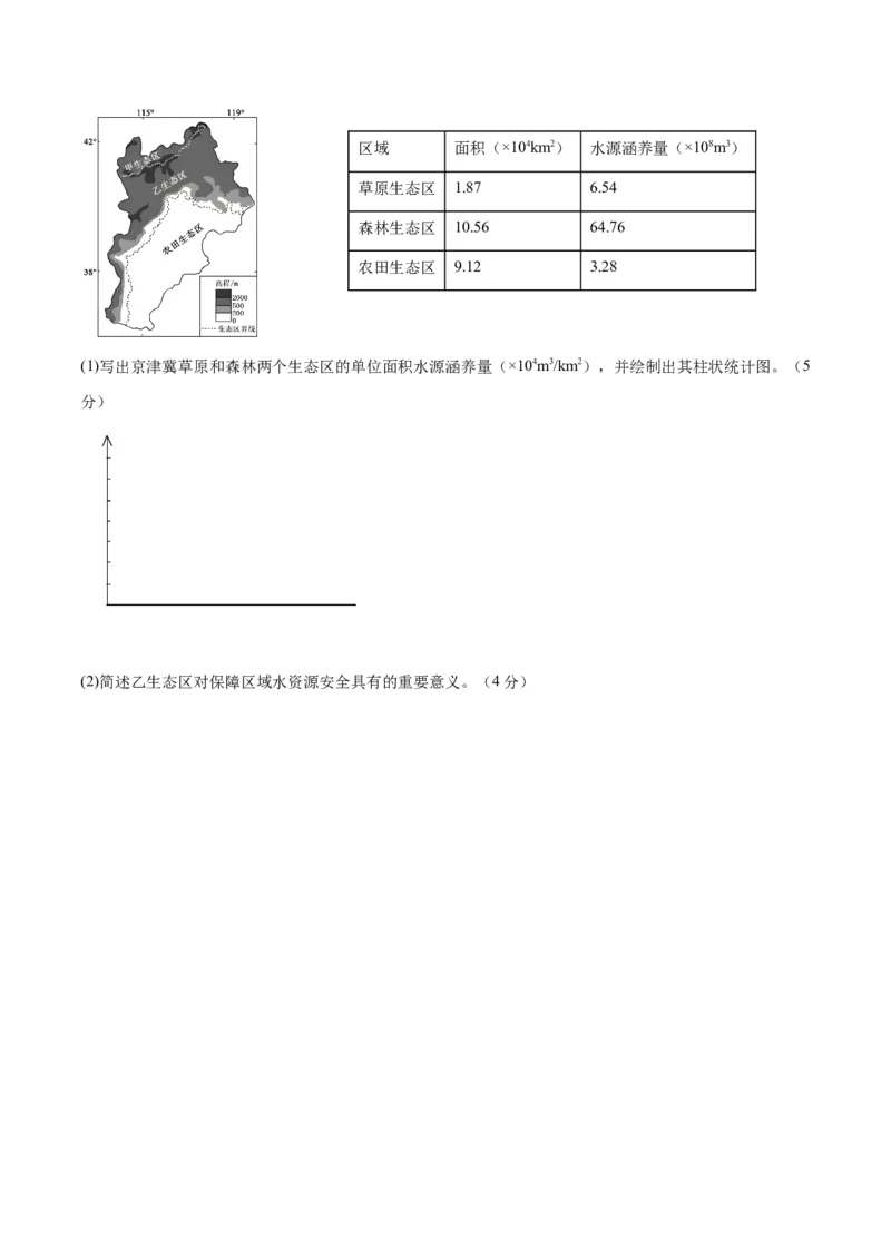 地理（北京卷）-2023年高考押题预测卷02（考试版）_9.2025地理总复习_2023年新高考复习资料_42023年高考地理押题预测卷