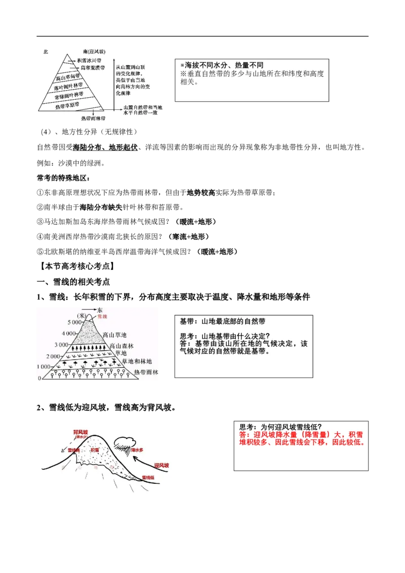 第13讲自然地理环境的差异性-备战2023年高考地理一轮复习讲义+练习（全国通用）（解析版）_9.2025地理总复习_赠品通用版（老高考）复习资料_一轮复习