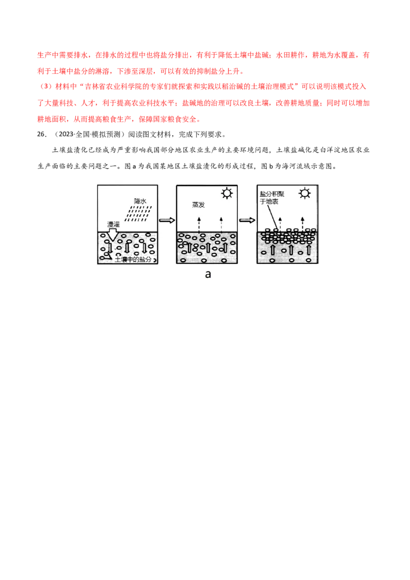 热点专项16盐碱化-2024年高考地理一轮复习考点通关卷（新高考通用）（解析版）_9.2025地理总复习_2024年新高考资料_1.2024一轮复习_2024年高考地理一轮复习考点通关卷（新高考通用）