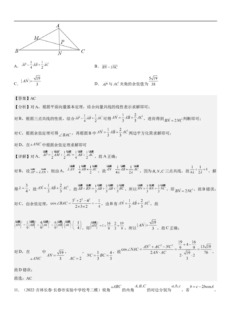 专题09解三角形（解析版）_2.2025数学总复习_2023年新高考资料_二轮复习_考点2023年高考数学二轮复习讲义+训练（新高考专用）