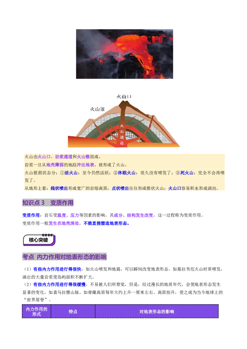 第13讲内力作用与地表形态（板块运动与地质构造）（讲义）（解析版）_9.2025地理总复习_2025年新高考资料_一轮复习_2025年高考地理一轮复习讲练测（新教材新高考）