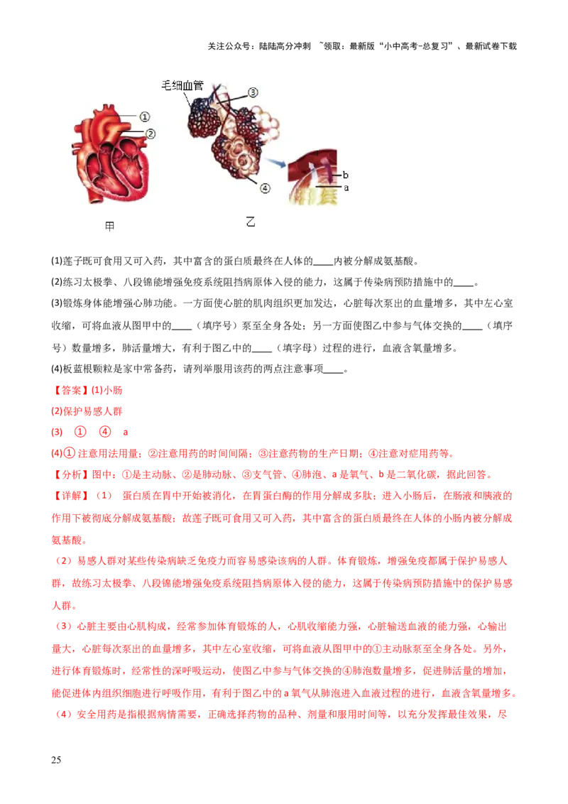 题型03资料分析题解题技巧（解析版）_02中考总复习（2026版更新中）_08-生物-中考总复习_2025中考复习资料_2025年中考生物答题方法模板