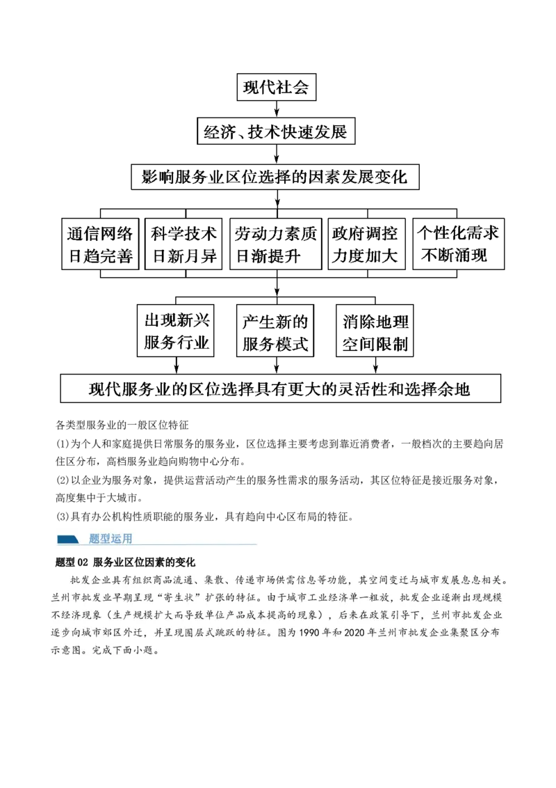 第26讲服务业区位因素及其变化（讲义）（解析版）_9.2025地理总复习_2024年新高考资料_1.2024一轮复习_2024年高考地理一轮复习讲练测（新教材新高考）
