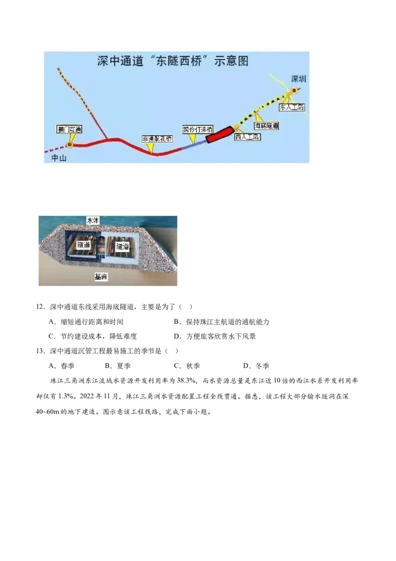 热点05工程建设-2024年高考地理热点&middot;重点&middot;难点专练（新高考专用）（原卷版）_9.2025地理总复习_2024年新高考资料_3.2024专项复习