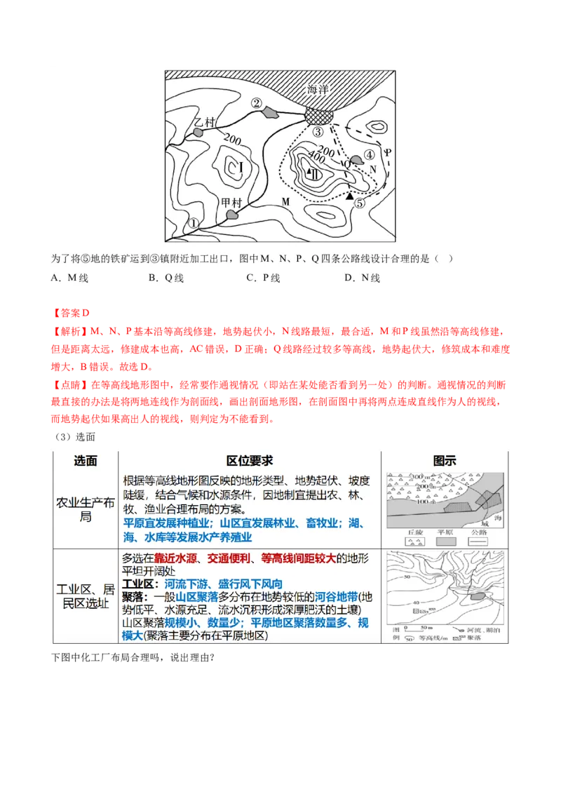第02讲等高线地形图（讲义）（解析版）_9.2025地理总复习_2024年新高考资料_1.2024一轮复习_2024年高考地理一轮复习讲练测（新教材新高考）