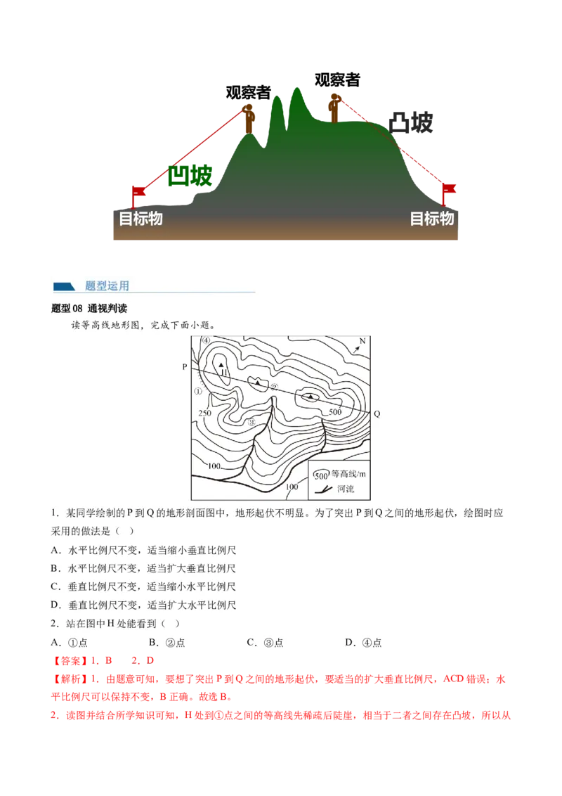 第02讲等高线地形图（讲义）（解析版）_9.2025地理总复习_2024年新高考资料_1.2024一轮复习_2024年高考地理一轮复习讲练测（新教材新高考）