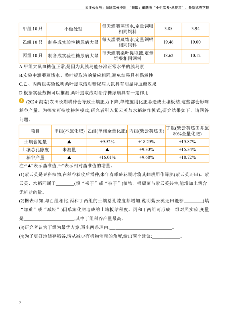 题型02　数字化图表2025年中考生物学专题复习（含答案）_02中考总复习（2026版更新中）_08-生物-中考总复习_2025中考复习资料_2025年中考生物学题型+专项专题复习(含答案)