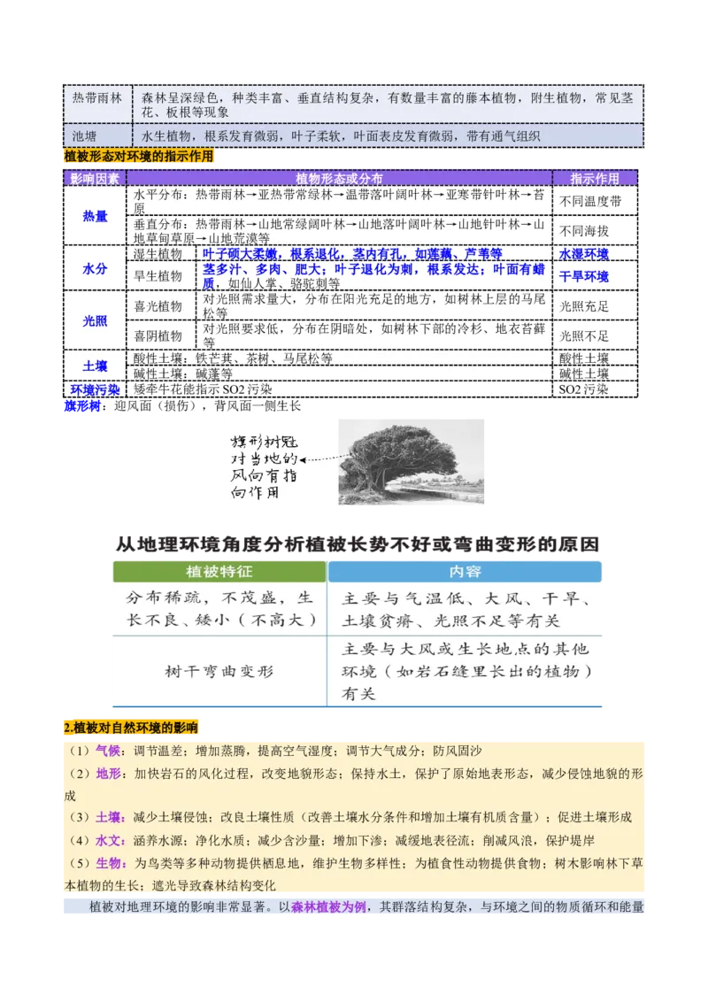第16讲植被和土壤（讲义）（原卷版）_9.2025地理总复习_2025年新高考资料_一轮复习_2025年高考地理一轮复习讲练测（新教材新高考）