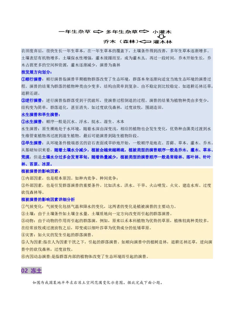 第16讲植被和土壤（讲义）（原卷版）_9.2025地理总复习_2025年新高考资料_一轮复习_2025年高考地理一轮复习讲练测（新教材新高考）