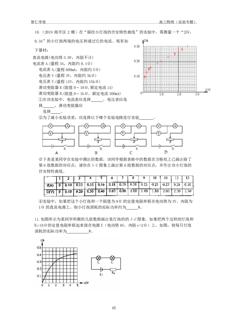 高三物理实验专题_葛根物理高三24-25G_春季班