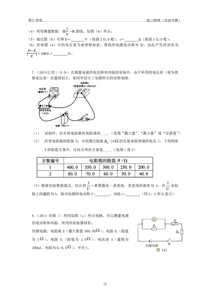 高三物理实验专题_葛根物理高三24-25G_春季班