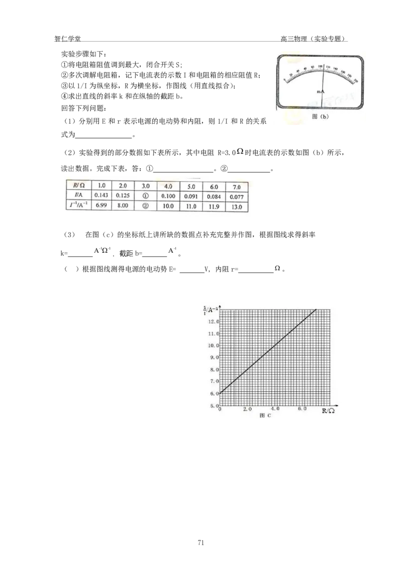 高三物理实验专题_葛根物理高三24-25G_春季班