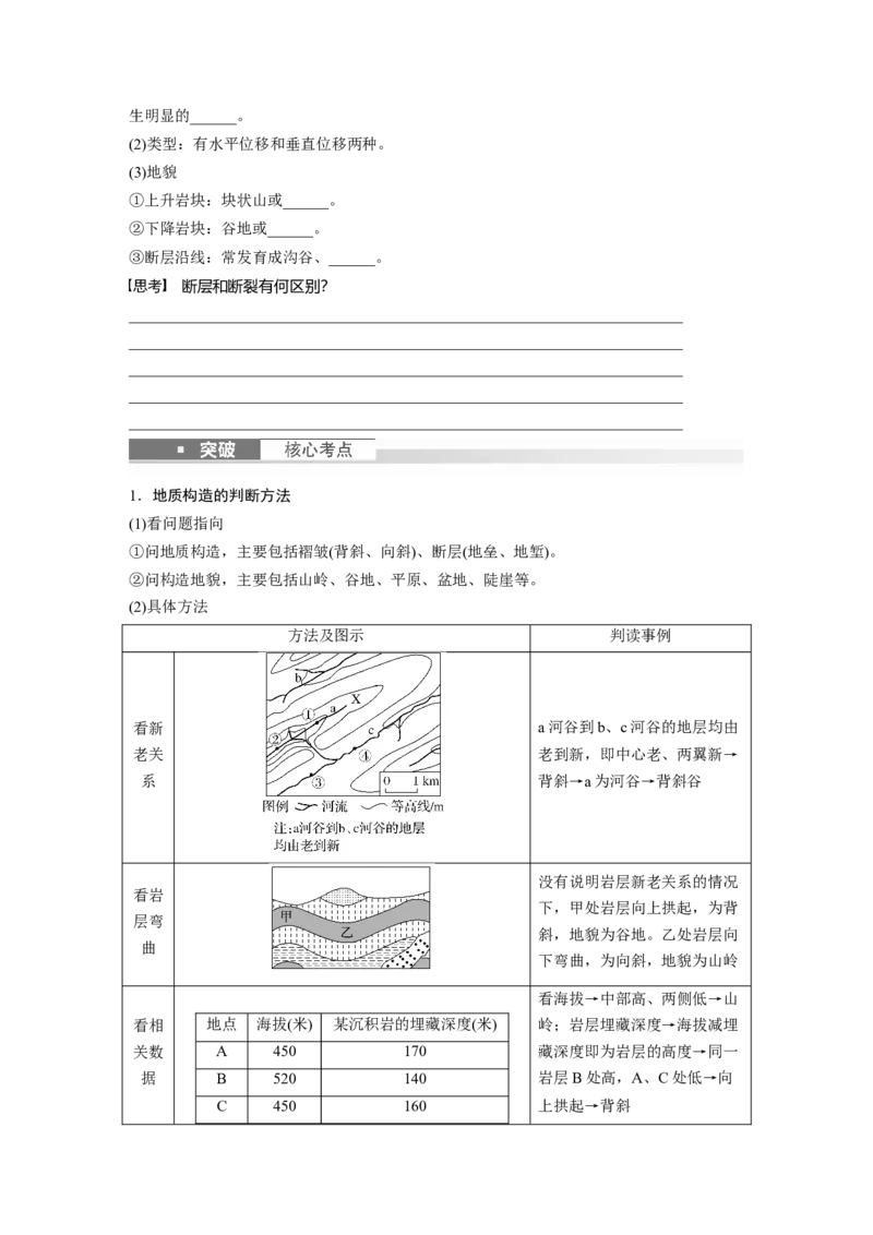 第一部分　第五章　第2讲　课时26　地质构造与地貌_9.2025地理总复习_2024年新高考资料_1.2024一轮复习_2024年高考地理一轮复习讲义（新人教版）_学生版在此文件夹_大一轮复习讲义