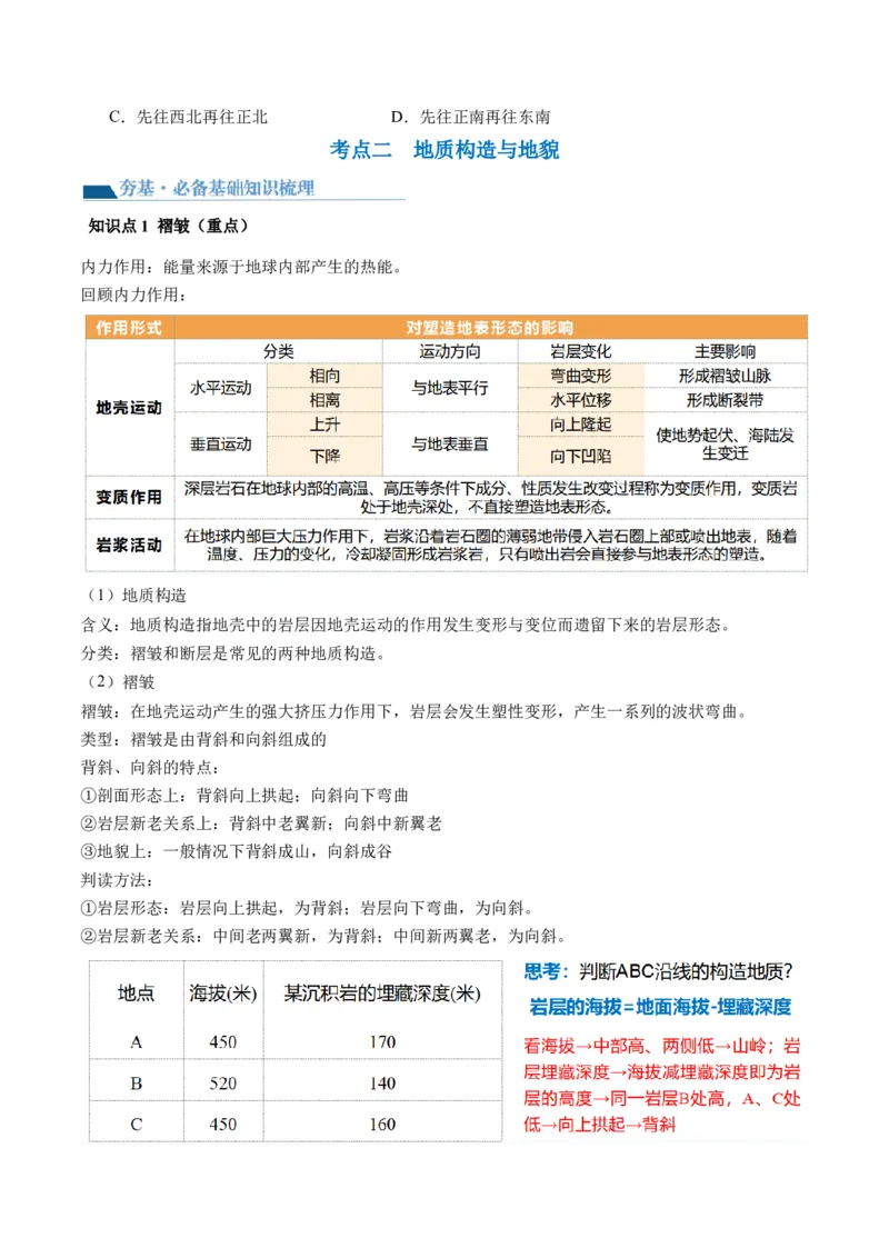 第14讲板块运动、构造运动及其地貌（讲义）（原卷版）_9.2025地理总复习_2024年新高考资料_1.2024一轮复习_2024年高考地理一轮复习讲练测（新教材新高考）