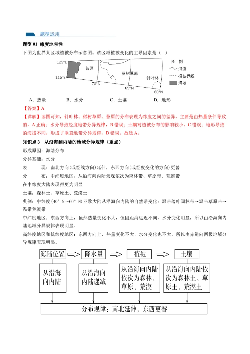 第18讲自然环境的地域差异性（讲义）（解析版）_9.2025地理总复习_2024年新高考资料_1.2024一轮复习_2024年高考地理一轮复习讲练测（新教材新高考）