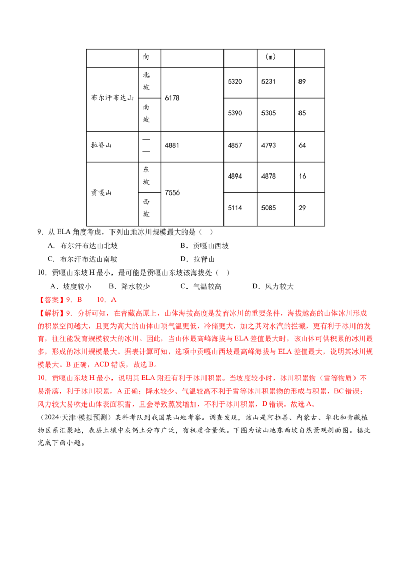 第18讲自然环境的地域差异性（练习)（解析版）_9.2025地理总复习_2025年新高考资料_一轮复习_2025年高考地理一轮复习讲练测（新教材新高考）