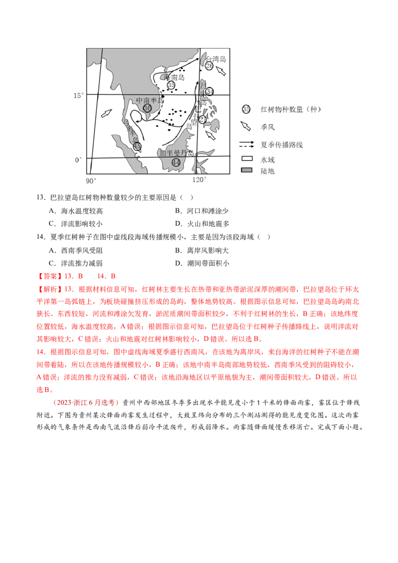 查补能力&middot;提升练选择题解题方法（解析版）_9.2025地理总复习_2024年新高考资料_5.2024三轮冲刺_查漏补缺2024年高考地理复习冲刺过关（新高考通用）