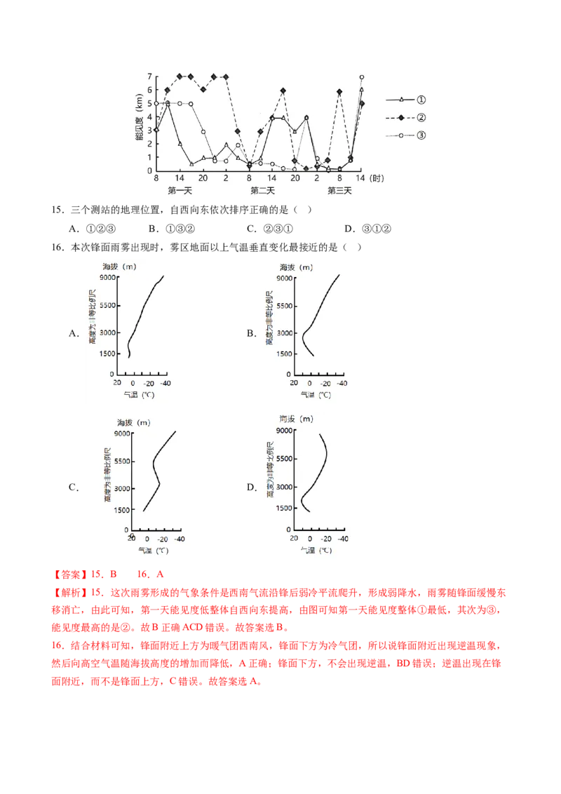 查补能力&middot;提升练选择题解题方法（解析版）_9.2025地理总复习_2024年新高考资料_5.2024三轮冲刺_查漏补缺2024年高考地理复习冲刺过关（新高考通用）