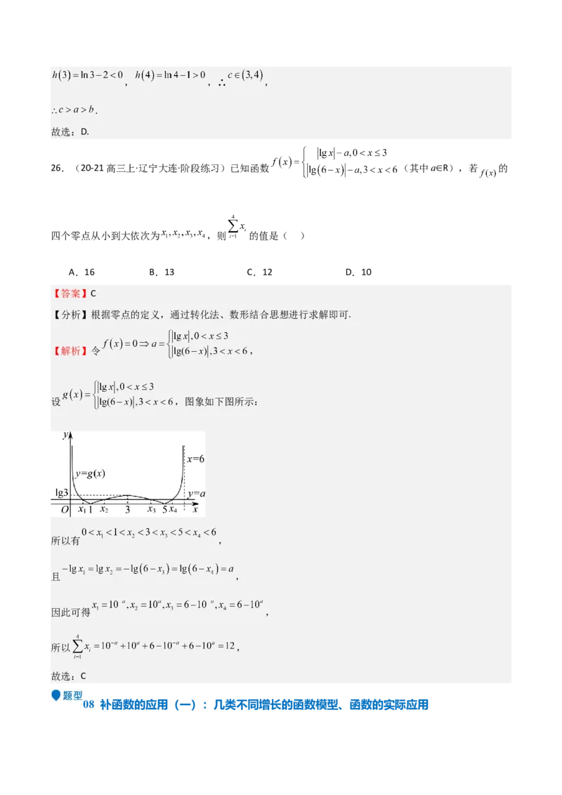 专题09函数的图像函数的零点（八大题型+模拟精练）（解析版）_2.2025数学总复习_2025年新高考资料_一轮复习_2025年高考数学一轮复习《重难点题型与知识梳理&bull;高分突破》（新高考专用）