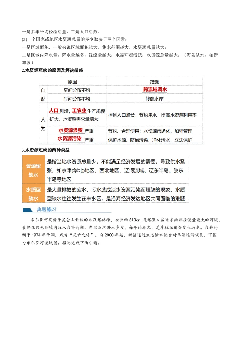 第10讲水循环和水量平衡（讲义）（解析版）_9.2025地理总复习_2024年新高考资料_1.2024一轮复习_2024年高考地理一轮复习讲练测（新教材新高考）