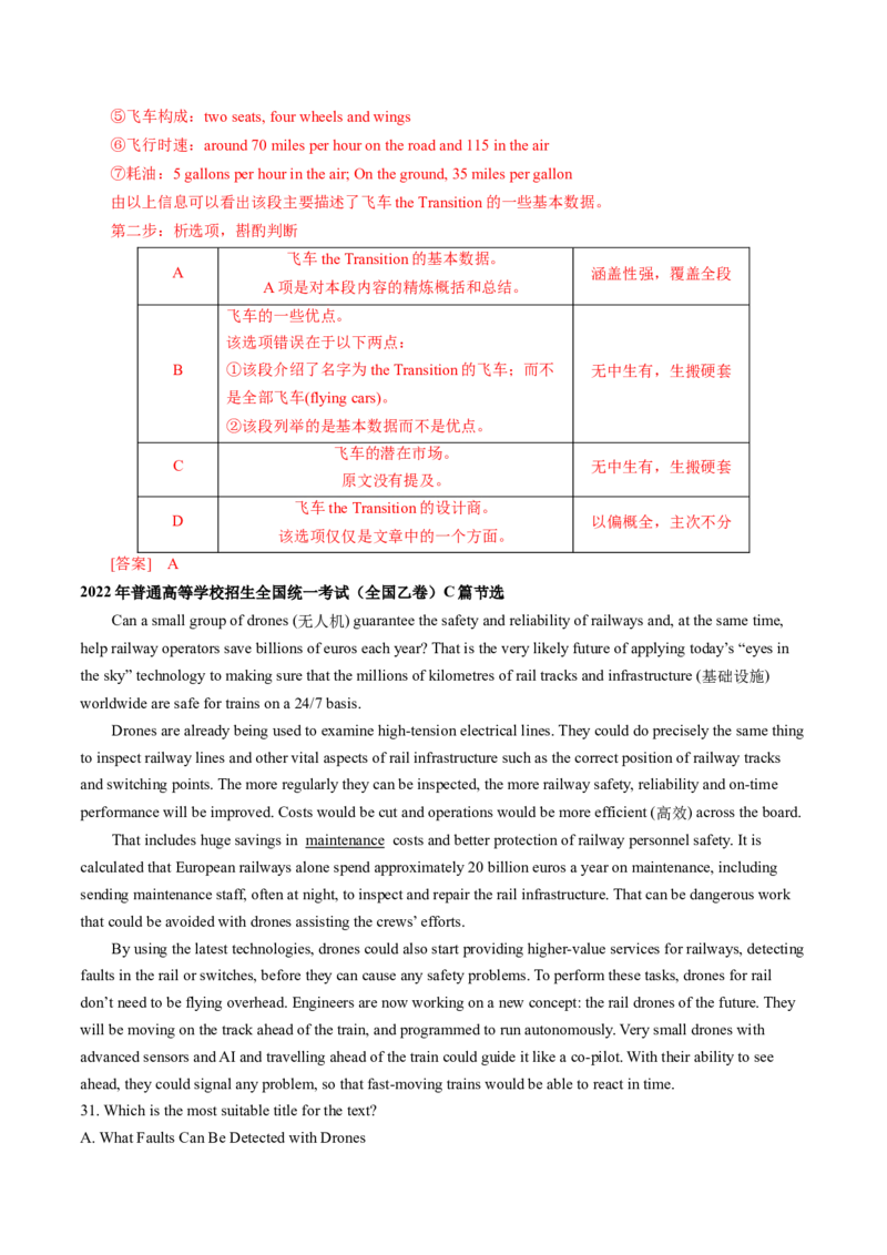 专题48.主旨大意题&mdash;&mdash;抽取主干细加工（学生版）---2023届高三英语总复习（通用版）_3.2025英语总复习_2023年新高考资料_专项复习_2023届高三英语总复习