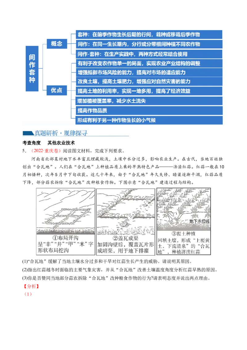 微专题农业技术、市场竞争力、新型服务业（讲义）（解析版）_9.2025地理总复习_2024年新高考资料_2.2024二轮复习_2024年高考地理二轮复习讲练测（新教材新高考）_微专题