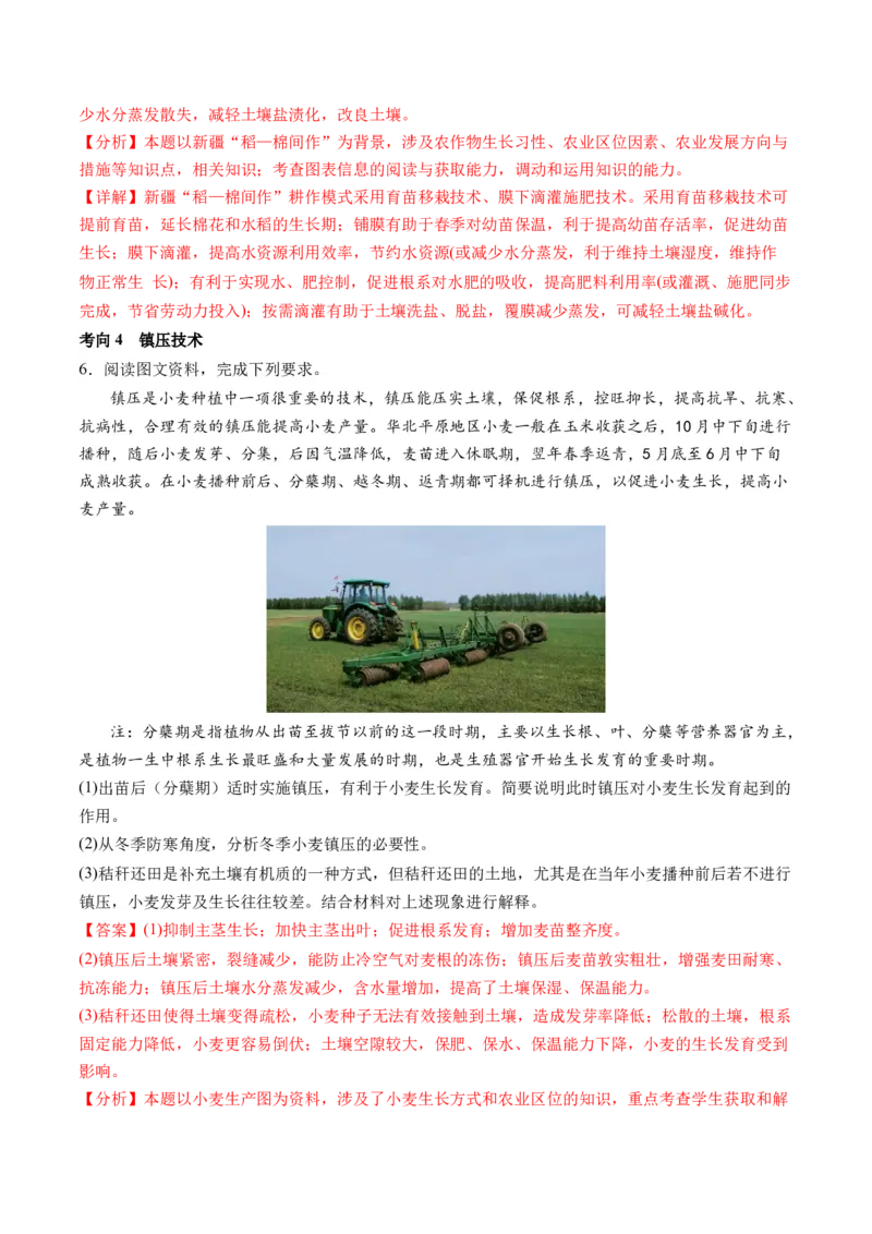 微专题农业技术、市场竞争力、新型服务业（讲义）（解析版）_9.2025地理总复习_2024年新高考资料_2.2024二轮复习_2024年高考地理二轮复习讲练测（新教材新高考）_微专题