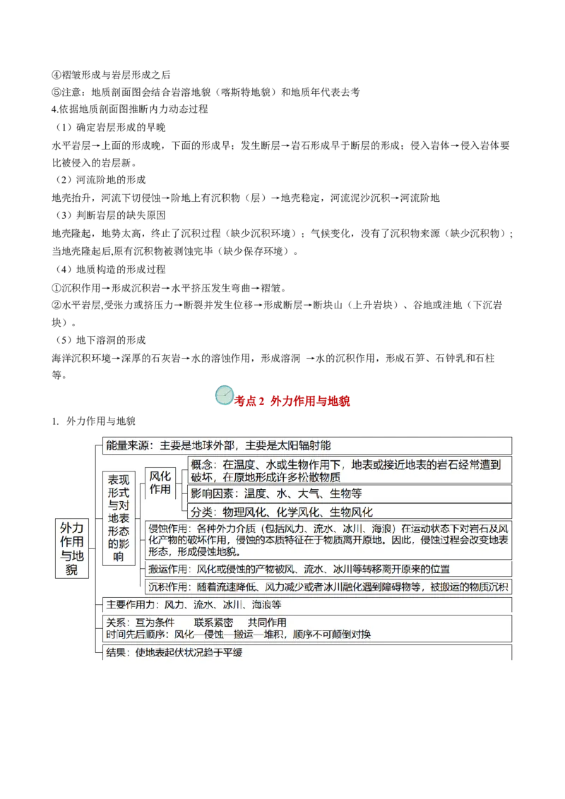 查补知识&middot;通关练专题04地壳运动规律（地质地貌的演变）（解析版）_9.2025地理总复习_2024年新高考资料_5.2024三轮冲刺_查漏补缺2024年高考地理复习冲刺过关（新高考通用）