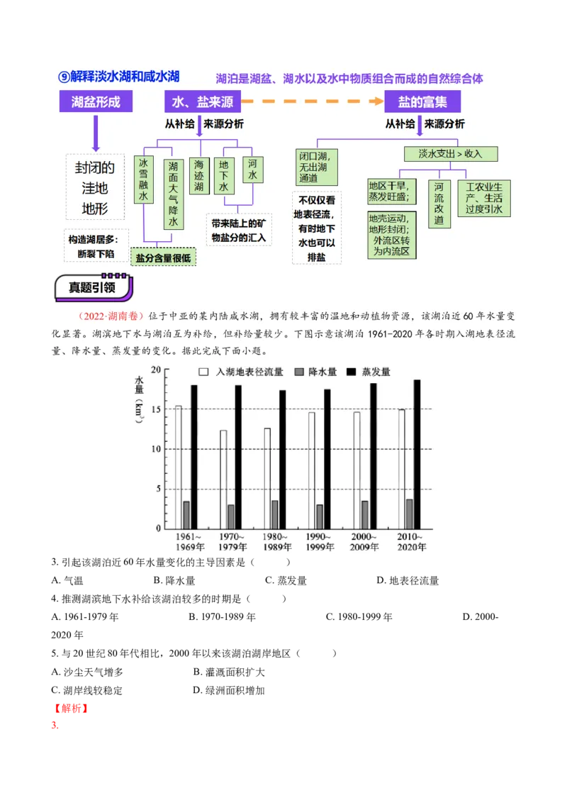 第10讲水循环与陆地水体的相互关系(含水量平衡)（讲义）（解析版）_9.2025地理总复习_2025年新高考资料_一轮复习_2025年高考地理一轮复习讲练测（新教材新高考）