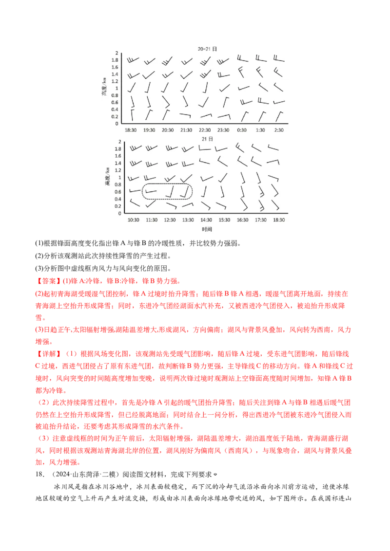 第07讲热力环流与大气水平运动（练习）（解析版）_9.2025地理总复习_2025年新高考资料_一轮复习_2025年高考地理一轮复习讲练测（新教材新高考）