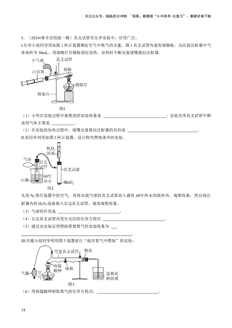 题型04科学探究题（原卷版）_02中考总复习（2026版更新中）_05-化学-中考总复习_2024年中考复习资料_三轮复习_查漏补缺2024年中考化学复习冲刺过关（全国通用）_查补能力&bull;提升练