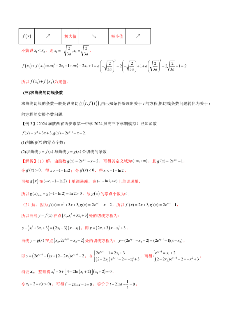 专题10切线问题（学生版）-2025年高考数学压轴大题必杀技系列&middot;导数_2.2025数学总复习_2025年新高考资料_二轮复习_冲刺高考2025年高考数学二轮复习之压轴大题必杀技系列