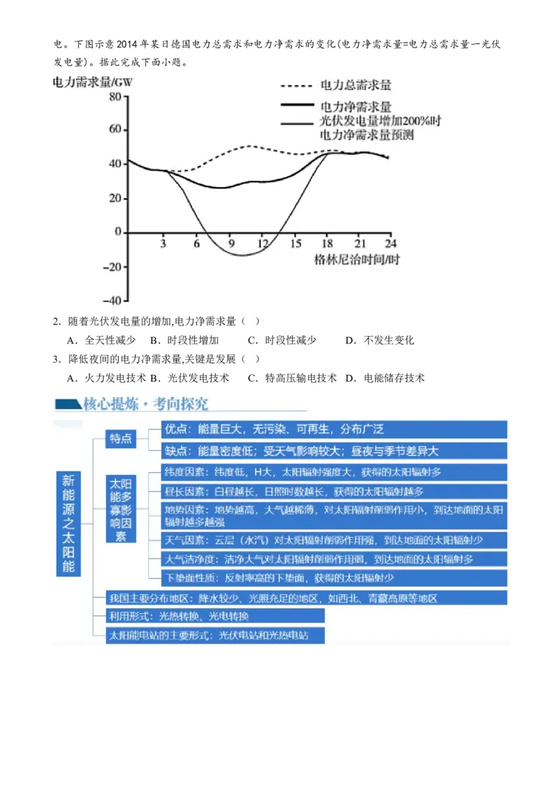 微专题新能源开发利用（讲义）（原卷版）_9.2025地理总复习_2024年新高考资料_2.2024二轮复习_2024年高考地理二轮复习讲练测（新教材新高考）_微专题