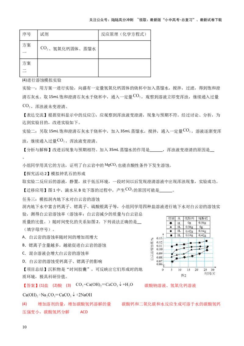 题型06科学探究题（解析版）_02中考总复习（2026版更新中）_05-化学-中考总复习_2025年中考复习资料_备战2025年中考化学真题题源解密