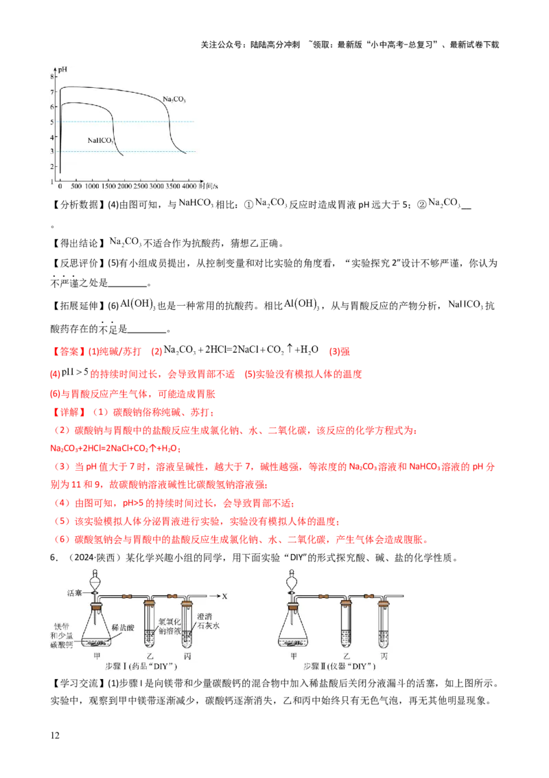 题型06科学探究题（解析版）_02中考总复习（2026版更新中）_05-化学-中考总复习_2025年中考复习资料_备战2025年中考化学真题题源解密