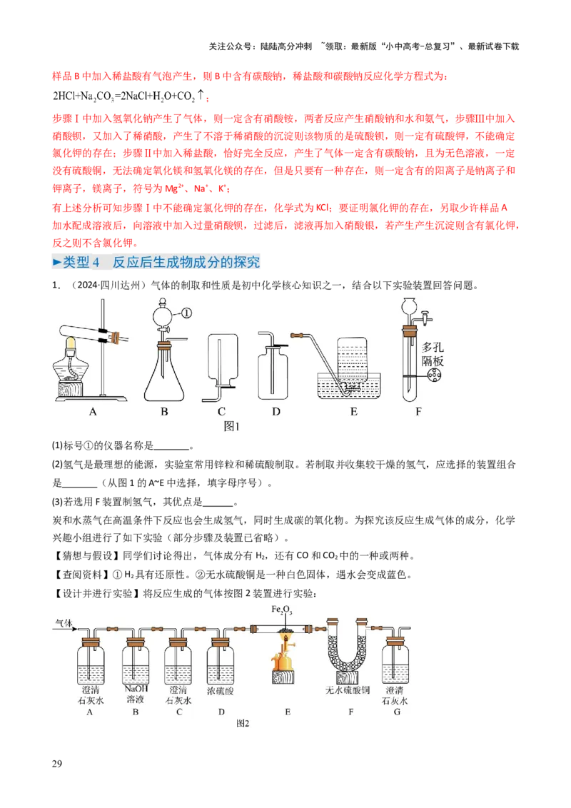 题型06科学探究题（解析版）_02中考总复习（2026版更新中）_05-化学-中考总复习_2025年中考复习资料_备战2025年中考化学真题题源解密